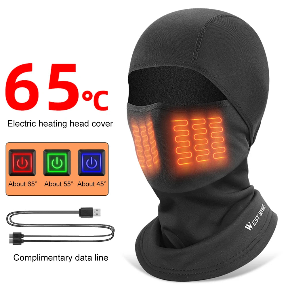 Heating Headgear For Ski Bicycle Motorcycle