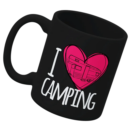 I Love Camping White Coffee Mug